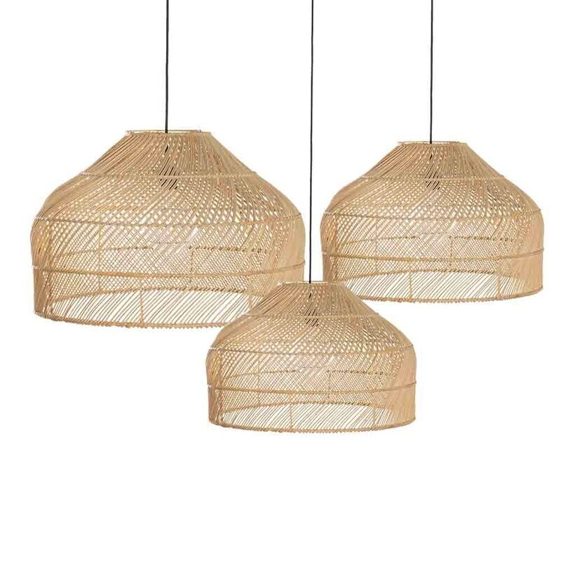 ​Lampenkap uit Bali van rotan - natural kleur - eco design hanglampen van het merk Orginal Home (Ikal)  (set van 3 of los)