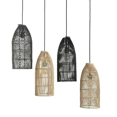 ​Lampenkap uit Bali van rotan - zwart - eco design hanglampen van het merk Orginal Home - Fei