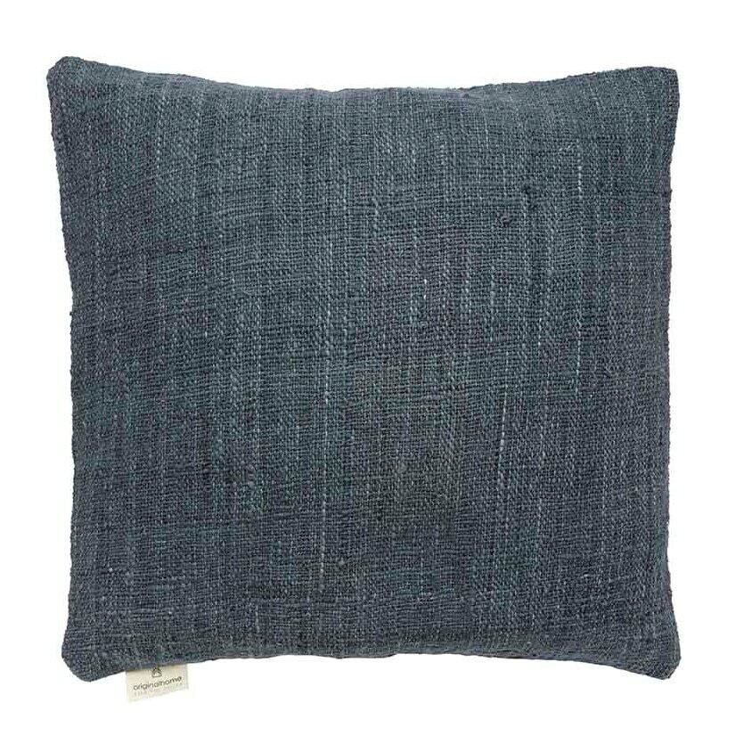 Kussenhoes van 100% gerecycled katoen - donkergrijs - 60 x 60 cm - eco design  van het merk Original Home