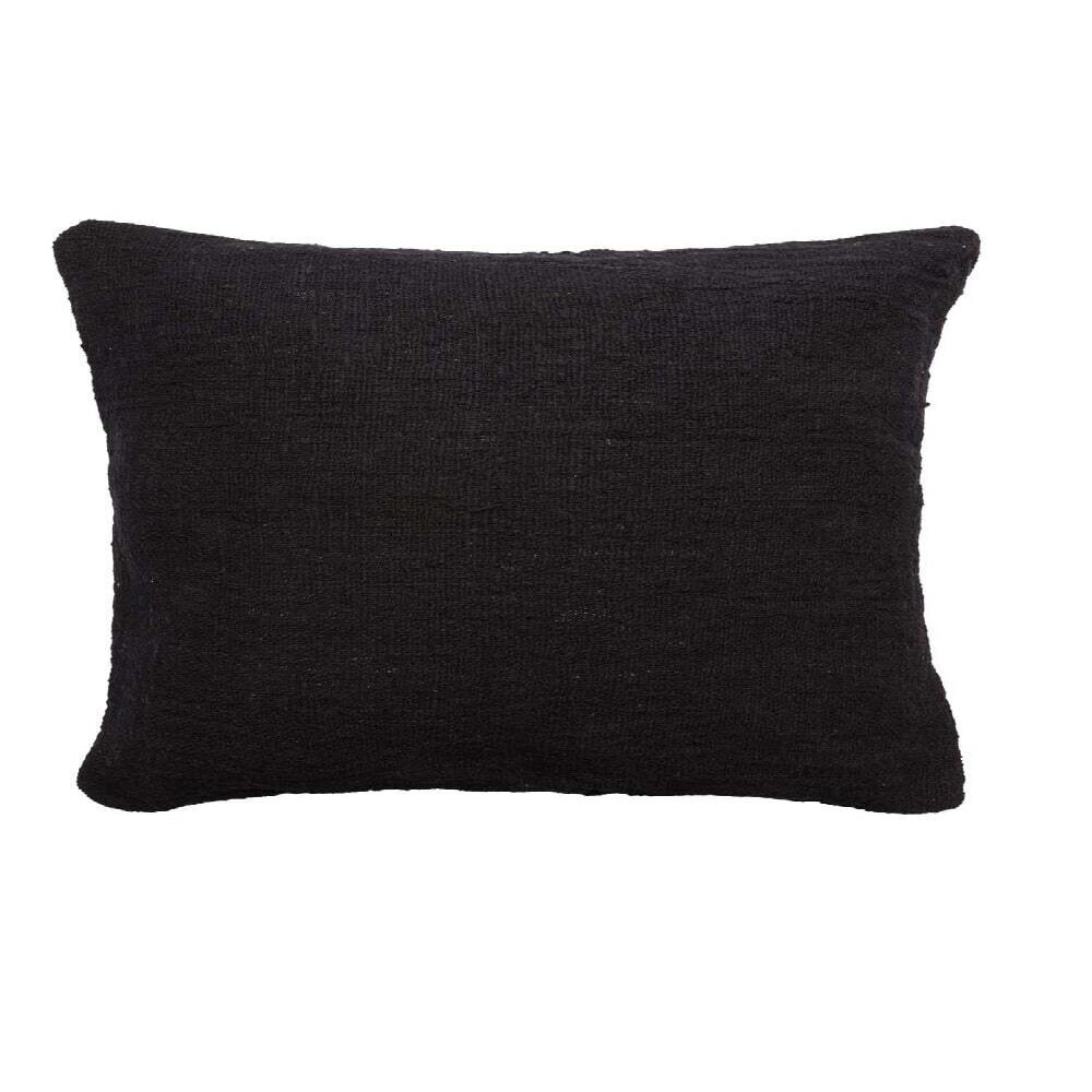 Kussenhoes (rechthoekig) van 100% gerecycled katoen - zwart - eco design van het merk Original Home