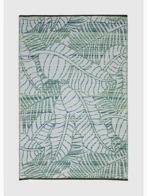 binnen & buiten vloerkleed tropisch palmbladeren patroon - groen - omkeerbaar eco design van 100% gerecycled plastic tuinkleed / fair trade & Goodweave binnen & buiten vloerkleed tropisch palmbladeren patroon - groen - omkeerbaar eco design van 100% gerecycled plastic tuinkleed / fair trade & Goodweave