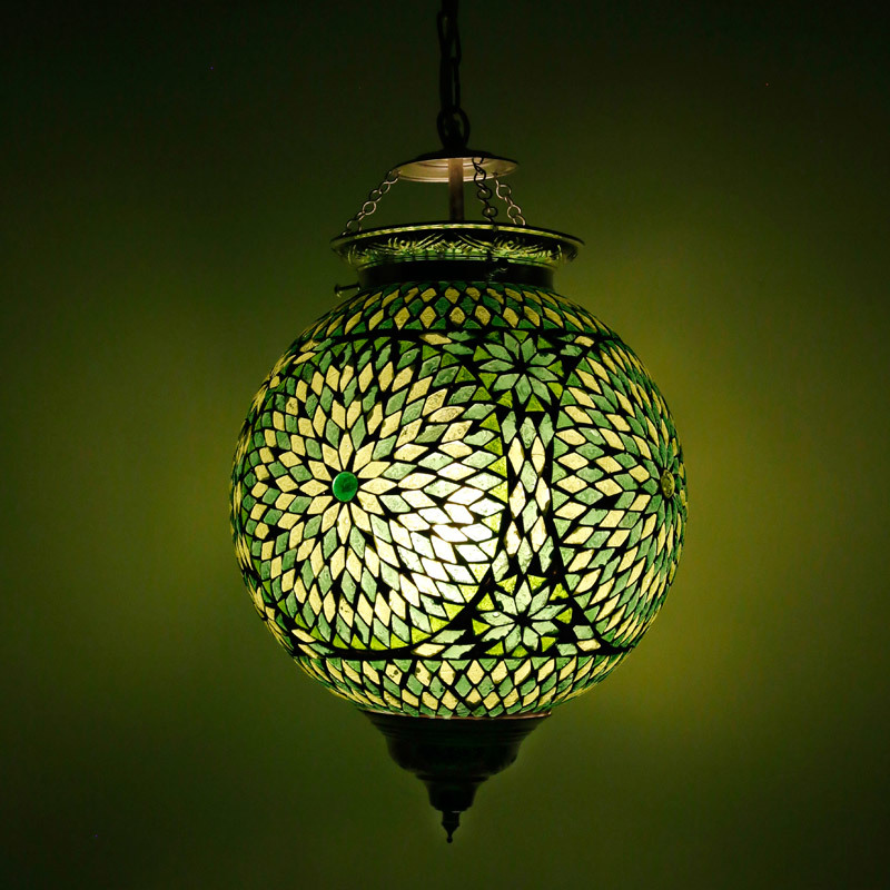 hanglamp bol mozaïek turkish design groen