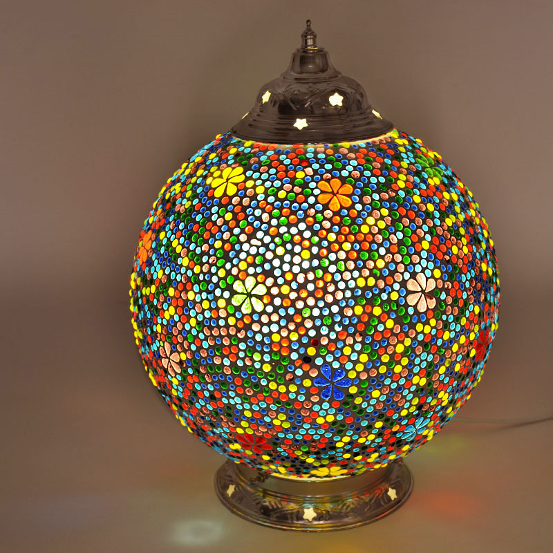 tafellamp bol Ø25 mozaïek multi colour