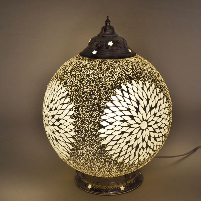 tafellamp bol Ø25 mozaïek transparant turkish design met kralen