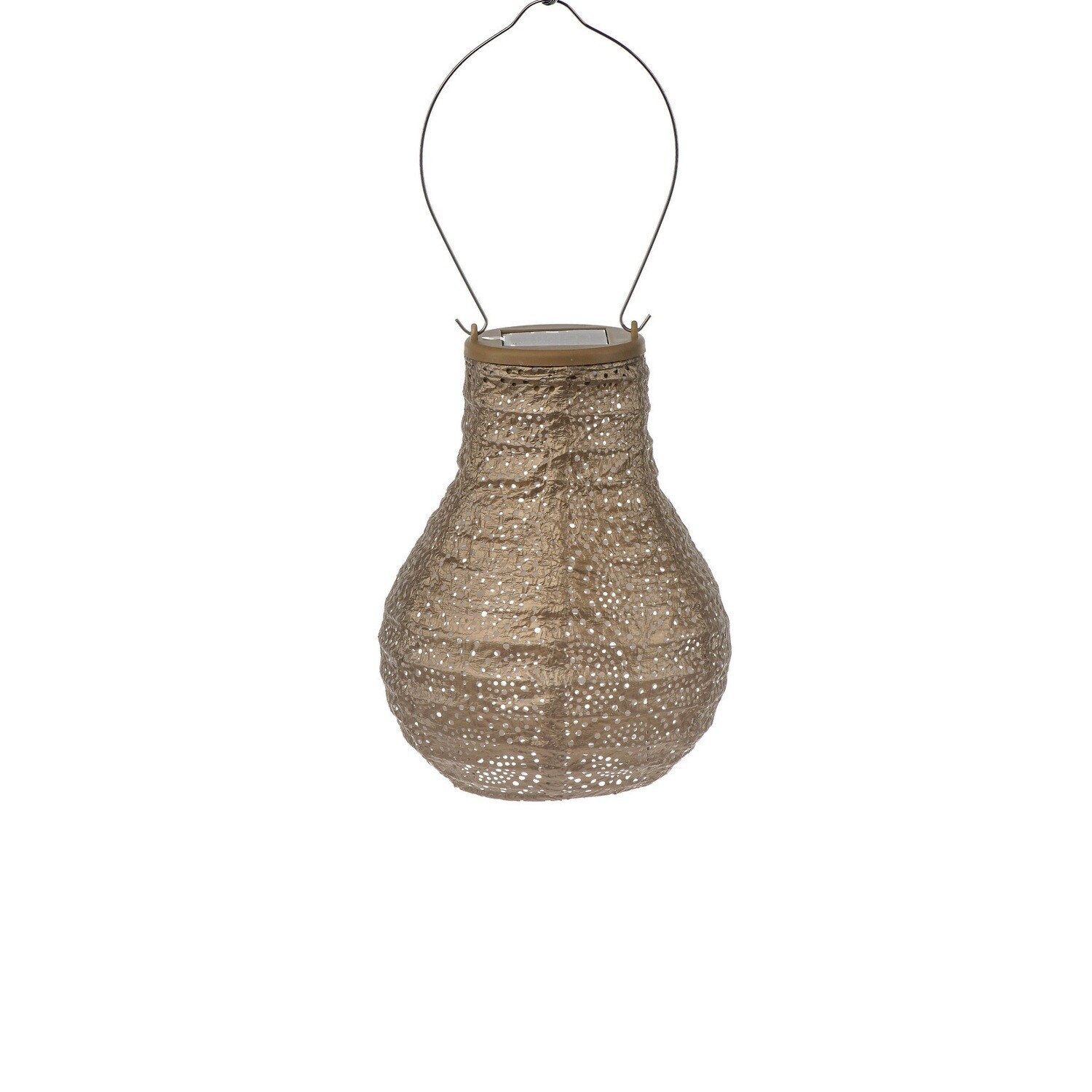solar lampion met filigrain effect - buitenlamp - Bulb 16 occult - gold