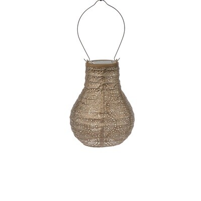 solar lampion met filigrain effect - buitenlamp - Bulb 16 occult - gold