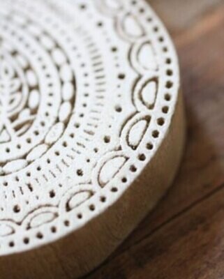 Textielstempel (blockprint) - paisley patroon