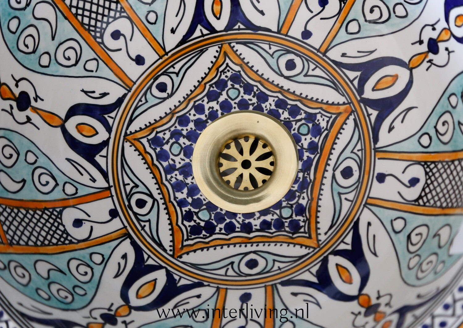 afvoer zeefje waskom - gootsteenzeef voor opbouw wasbak voor badkamer & toilet: hamam style badkameraccessoire in goud metaal