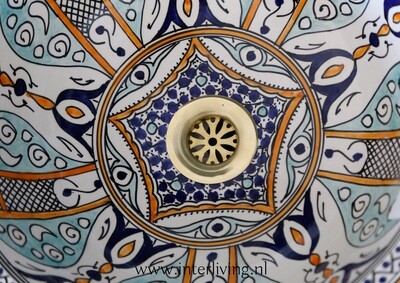 afvoer zeefje waskom - gootsteenzeef voor opbouw wasbak voor badkamer &amp; toilet: hamam style badkameraccessoire in goud metaal