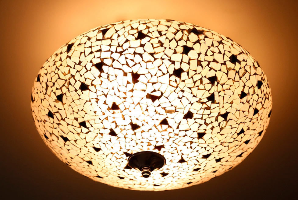 plafonnière mozaïek 50 cm - transparant broken glass