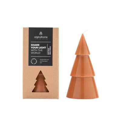 Xmas kerstboom kaars cognac