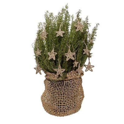 jute slinger met sterren (210 cm)