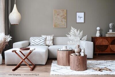 Hanglamp wit goud vaas model in filigrain-stijl - Ibiza chic look