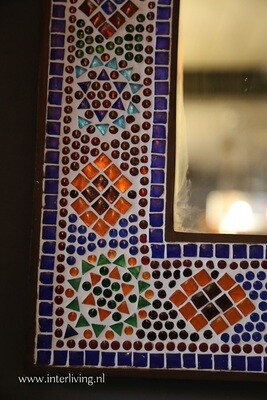 passpiegel multi colour mozaiek traditional design 160cm x 60 cm