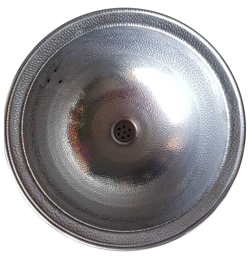 Marokkaanse waskom zilver  messing - hamerslag -  47 cm