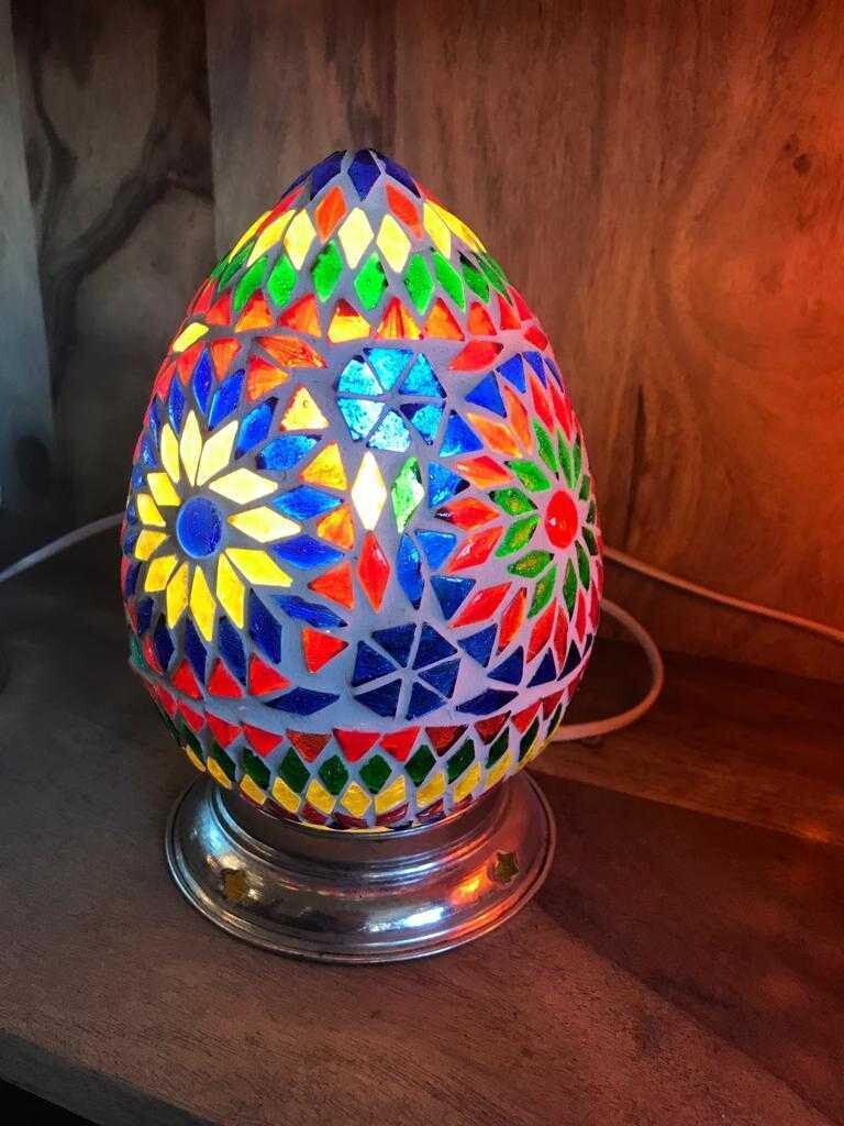 oosterse tafellamp papaja - turks mozaïek multi colour