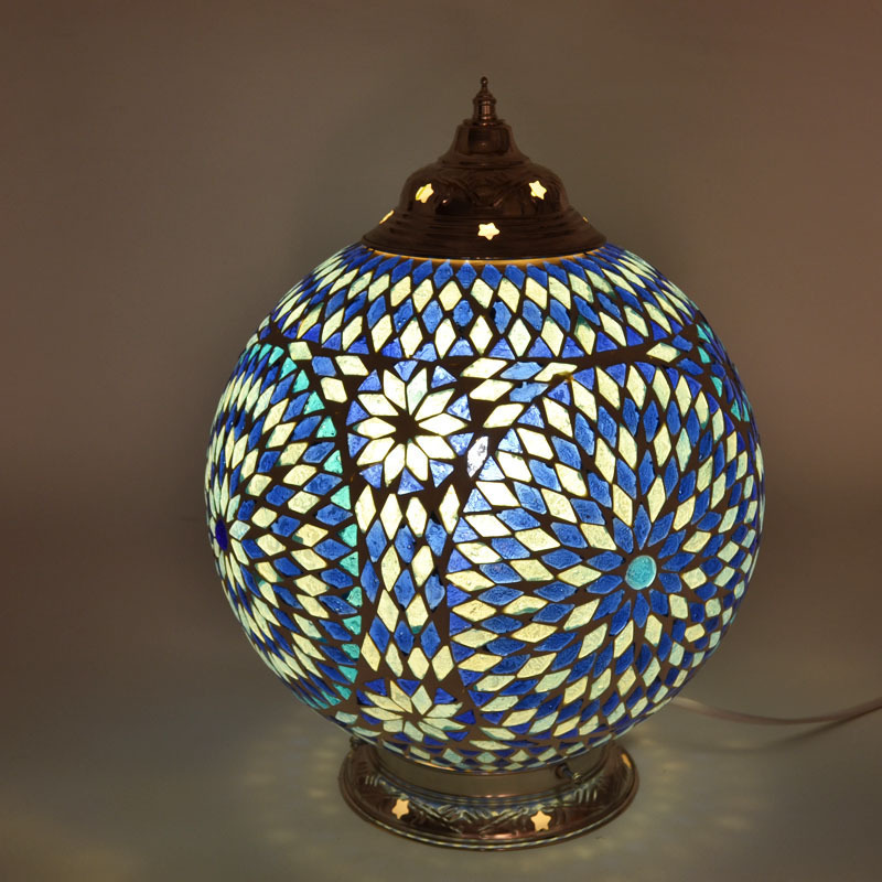 tafellamp bol Ø25 mozaïek transparant turkish design