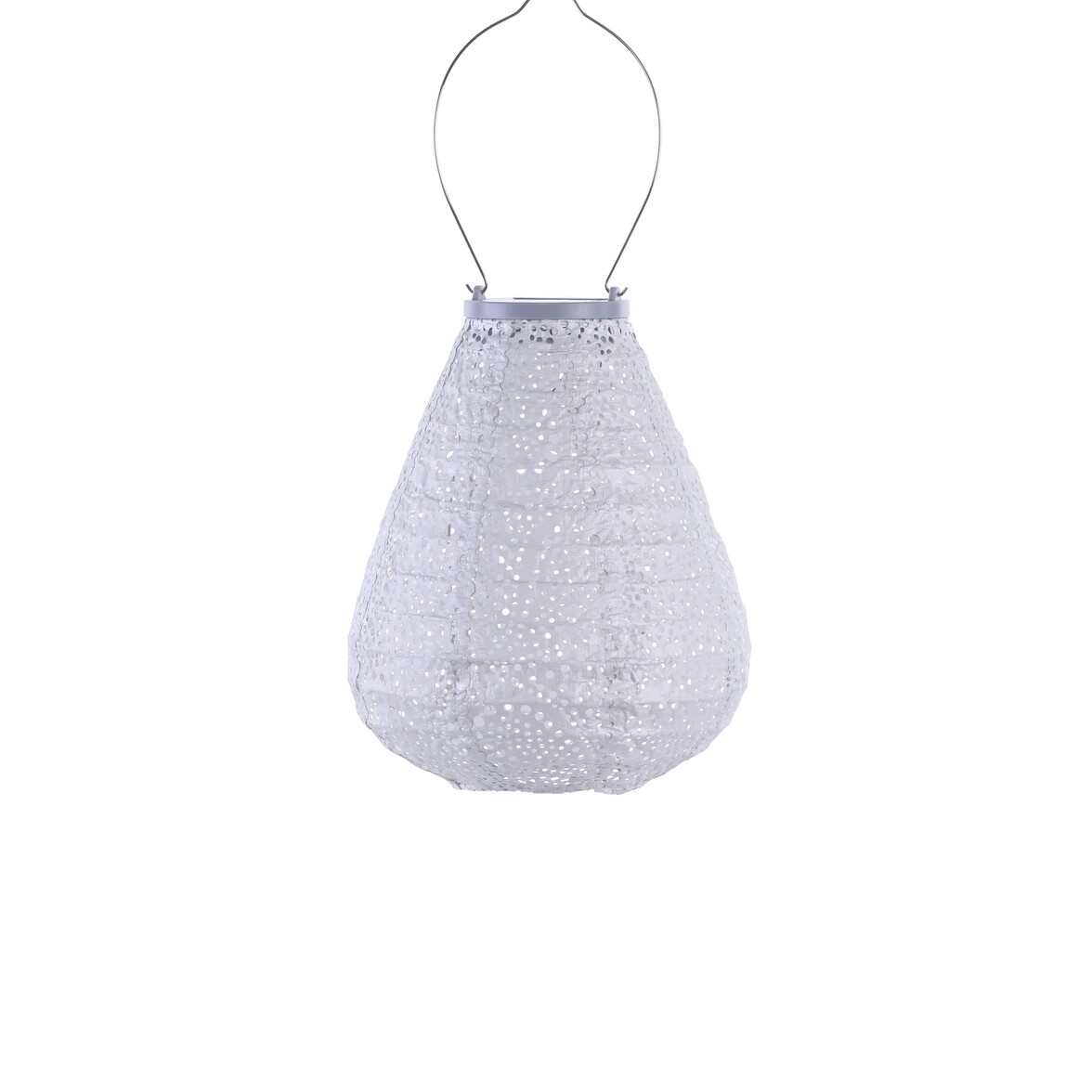 solar lampion met filigrain effect - buitenlamp - Tulip 20 - Paisley Silver