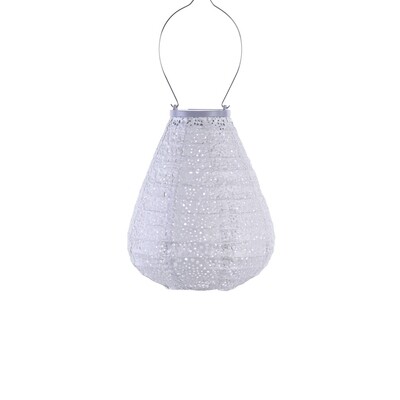 solar lampion met filigrain effect - buitenlamp - Tulip 20 - Paisley Silver