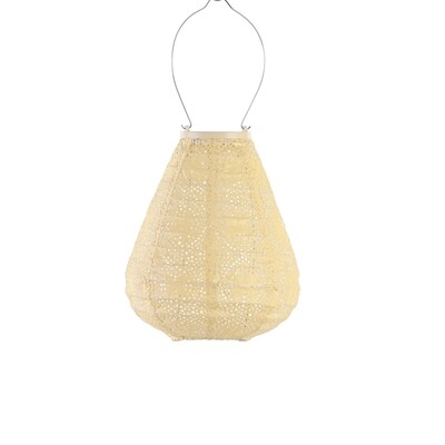 solar lampion met filigrain effect - buitenlamp - Tulip 20 - Charme Yellow