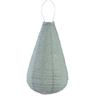 solar lampion met filigrain effect - buitenlamp - Drop 28 Tigres - licht groen