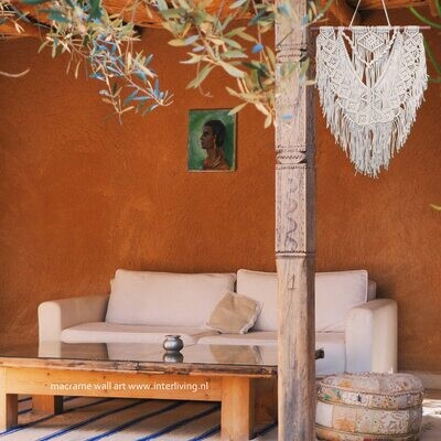 Macramé wand hanger - Boho & Ibiza decoratie voor aan de muur