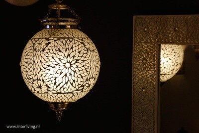 hanglamp bol mozaïek turkish design transparant