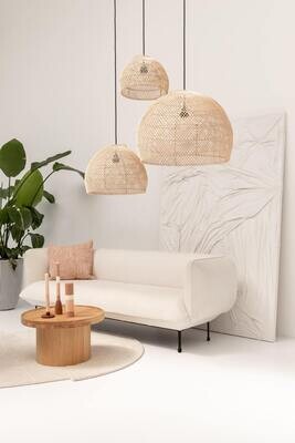 ​Lampenkap uit Bali van rotan - natural kleur - eco design hanglampen van het merk Orginal Home (Globe)  (set van 3 of los)