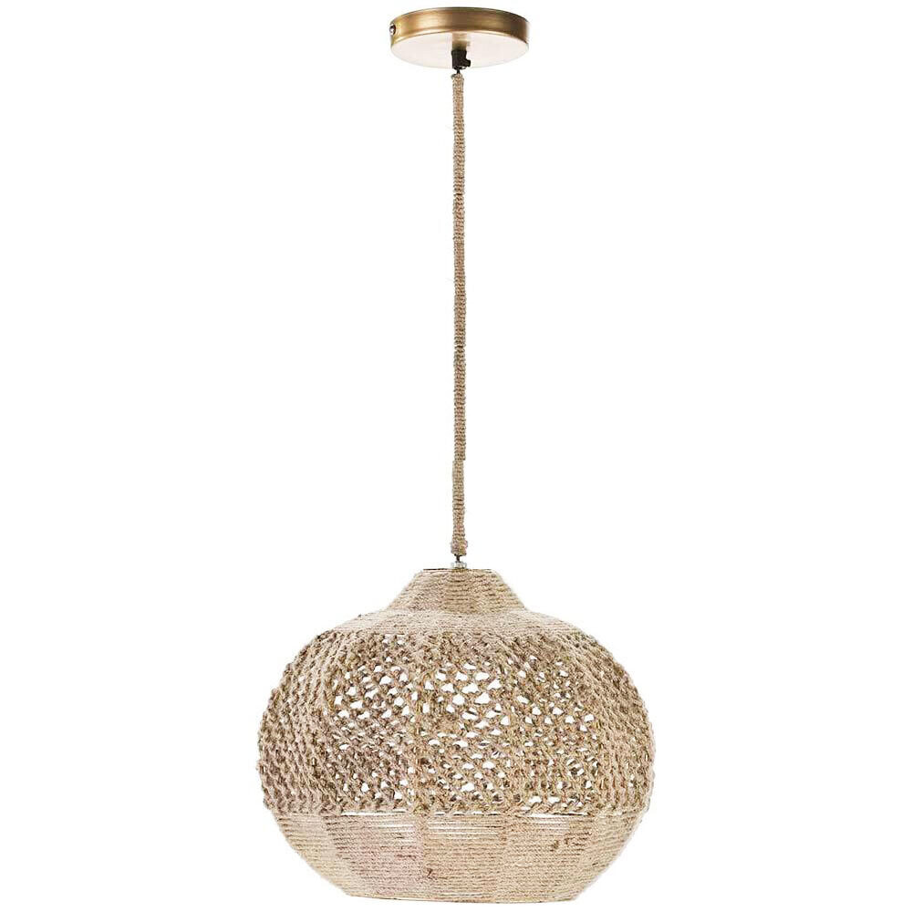 Jute hanglamp uit India - Bhatu - eco design - bolvormig