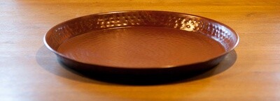 orientaals dienblad metaal hamerslag in vintage roest afwerking - landelijk sober chic look