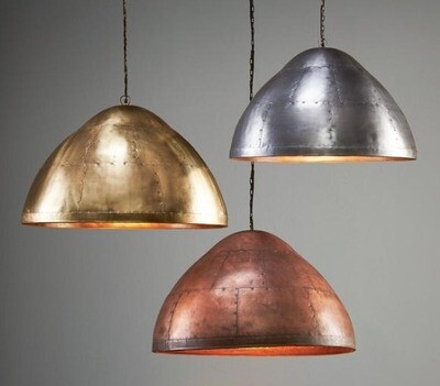 Hanglamp  industriële stijl met popnagels  Ø 42 cm