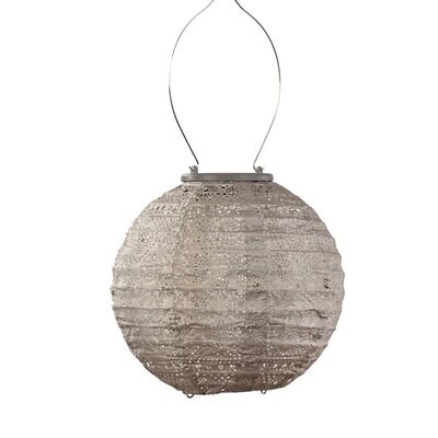 solar lampion met filigrain effect - buitenlamp - Round 20 Spectare - Licht Taupe solar lampion met filigrain effect - buitenlamp - Round 20 Spectare - Licht Taupe