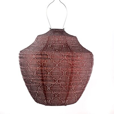solar lampion met filigrain effect - buitenlamp - Crown 40 Bazaar Copper