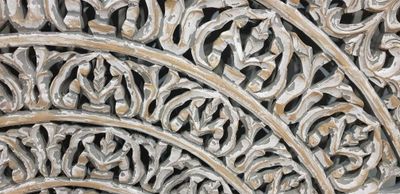 wandpaneel van MDF 120x120 cm - vintage white wash