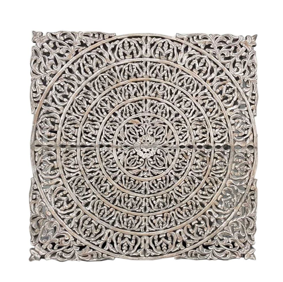 wandpaneel van MDF 120x120 cm - vintage white wash