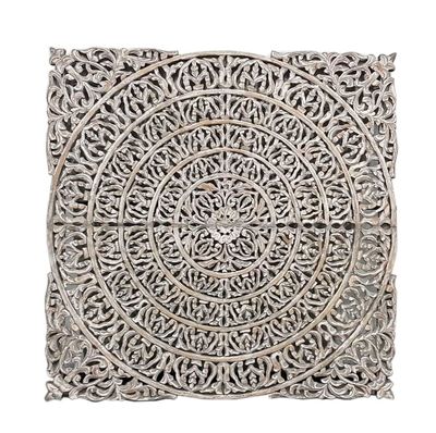 wandpaneel van MDF 120x120 cm - vintage white wash