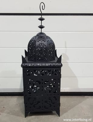 Marokkaanse grote lantaarn - zwart opengewerkt metaal - handgemaakt uit Marrakesh - XXL 120 cm Marokkaanse grote lantaarn - zwart opengewerkt metaal - handgemaakt uit Marrakesh - XXL 120 cm