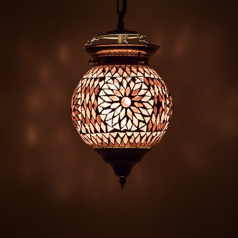 hanglamp bol mozaïek turkish design paars
