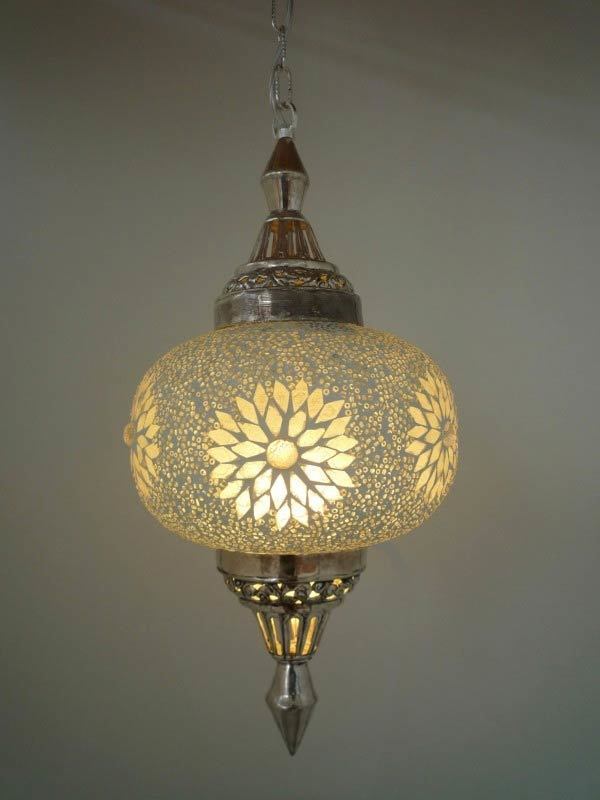 hanglamp pompoen mozaïek turkish design transparant met kralen