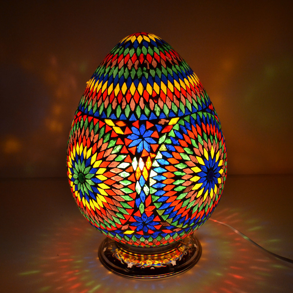 oosterse tafellamp papaja mozaïek turkish design multi colour