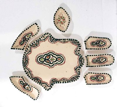 tapas / borrel bakje van keramiek - hand of Fatima (Hamsa)  - Khamsa