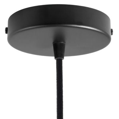 plafond ophangset (pendel) met snoer, fitting en rozet voor lampenkap - zwart / E27