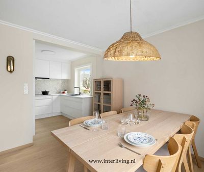 hanglamp "Bangalore" van duurzaam banenblad 49 b hx 30 h cm met XL grote opening lampenkap - eco hanglamp natural design