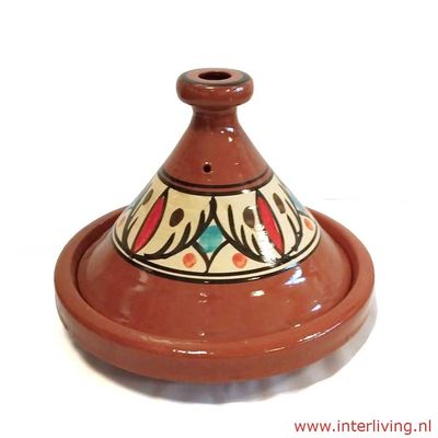 Tajine - Marokkaans aardewerk - Ø ± 30 cm +/- 4 personen - handbeschilderde patronen - traditioneel servies - handgemaakt keramiek voor couscous (maaltijd) Tajine - Marokkaans aardewerk - Ø ± 30 cm +/- 4 personen - handbeschilderde patronen - traditioneel servies - handgemaakt keramiek voor couscous (maaltijd)