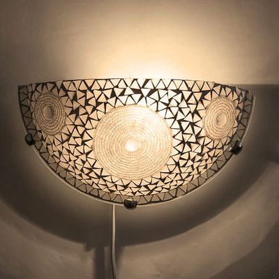 wandlamp glasmozaïek en kralen transparant wandlamp glasmozaïek en kralen transparant