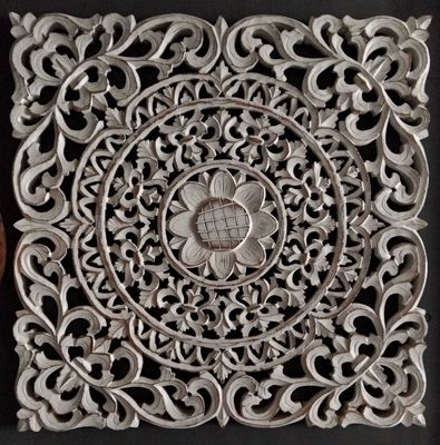 wandpaneel van geperst hout 100x100 cm - vintage white wash