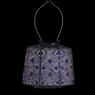 solar lampion lampenkap - kleur future dusk - tuinverlichting met kanten gaatjespatronen - buitenlamp