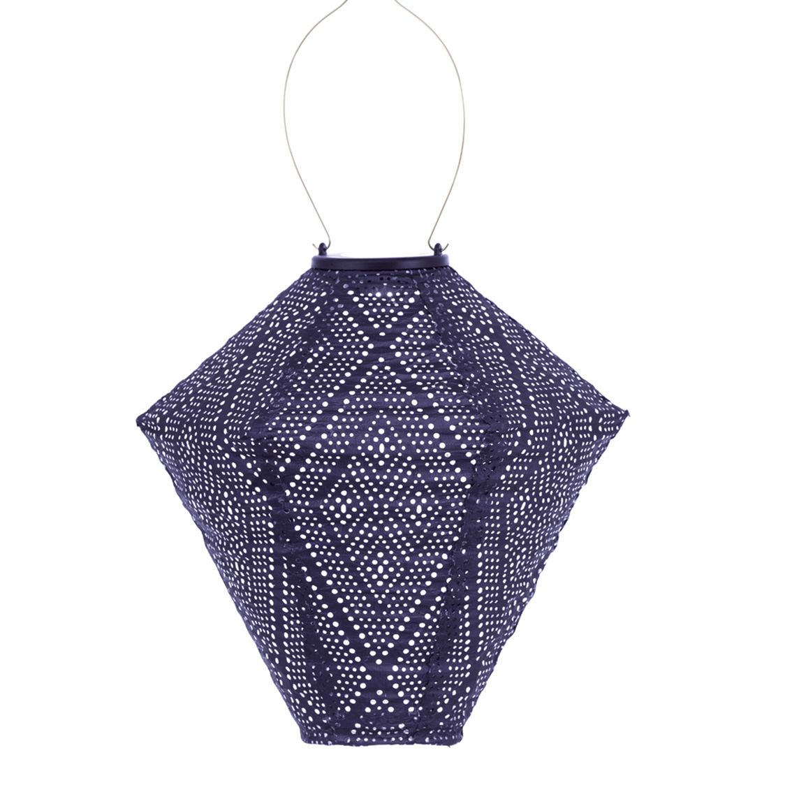 solar lampion met filigrain effect - buitenlamp - Diamond 28 Ikat Future dusk