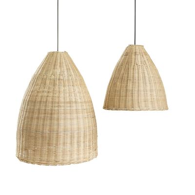 ​Lampenkap uit Bali van rotan - natural kleur - eco design hanglampen van het merk Orginal Home (Bell)  (set van 2 of los)