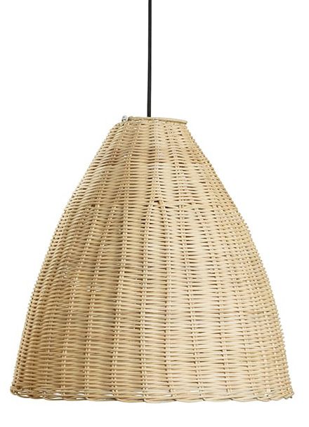 ​Lampenkap uit Bali van rotan - natural kleur - eco design hanglampen van het merk Orginal Home (Bell)  (set van 2 of los), maat: S 41 x 41 x 40 cm